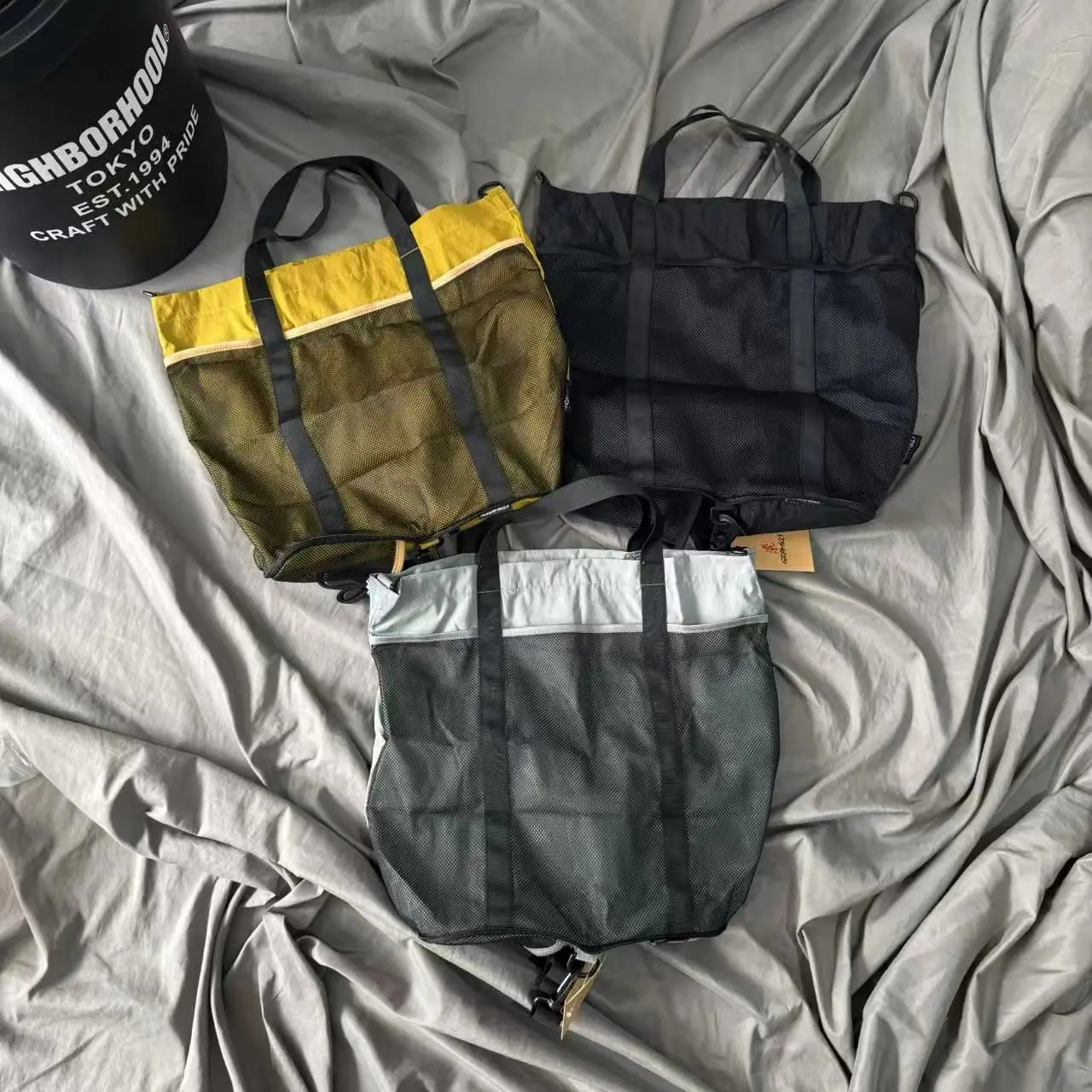 Splice Color Gramicci Hand Tote Bag Large Capacity Backpacks Men Women Street Casual Dual-purpose Foldable Shoping Shoulder Bag