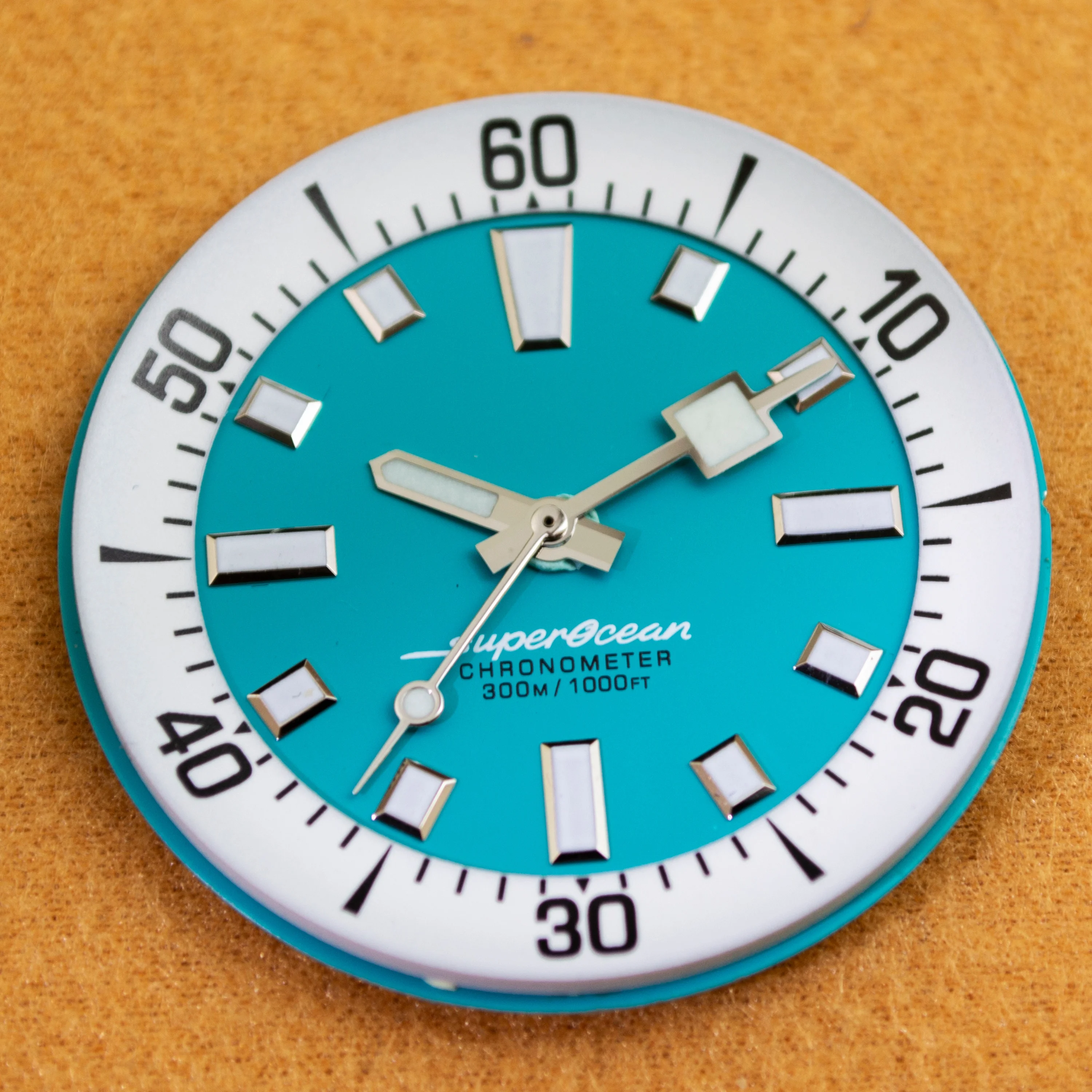33.5MM Watch Dial Hands NH35 Watch Pointers for NH35 NH36 Movement Green Luminous Watch Faces Blue Luminous Hands