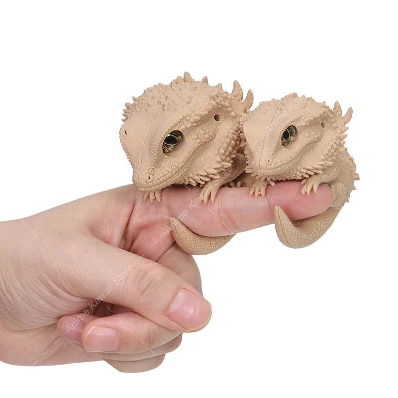 3D-Gedruckte Bartagamen-Figuren mit Mehrfach-Gelenken und Beweglichen Augen für Wohnzimmer-Accessoires, Kindergeschenk, Schreibtisch-Dekoration – Detail 9