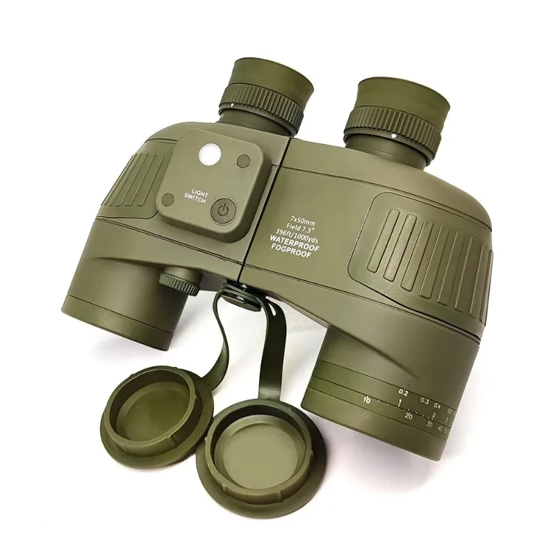 Marine navigation waterproof binoculars 7X 50 10x50 binoculars with rangefinder and compass