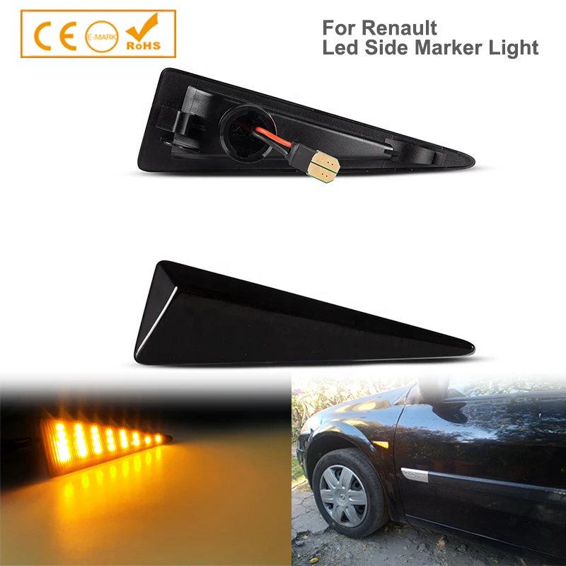 

2Pcs Side Marker Turn Signal Indicator LED Dynamic Light For Renault Scenic 2 Espace 4 Megane 2 Symbol 2 Avantime Vel Satis Wind