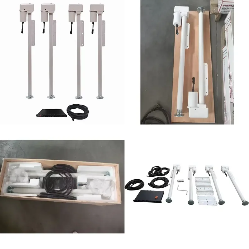 4 Piece Electric RV Support Stabilizer Slide Chamber Jack with Mounting Accessories for Caravan Trailers
