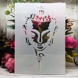 A4 29*21cm Buddhist Patriarch DIY Layering Stencils Wall Painting Scrapbook Coloring Embossing Album Decorative Template