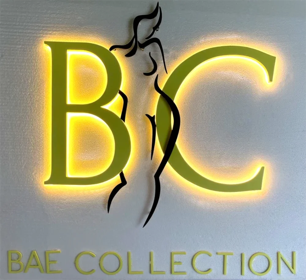 

Custom Backlit Sign 3D Metal Letters For Business Logo Led Illuminated Stainless Steel Storefront Bar Club Signage Outdoor Sign