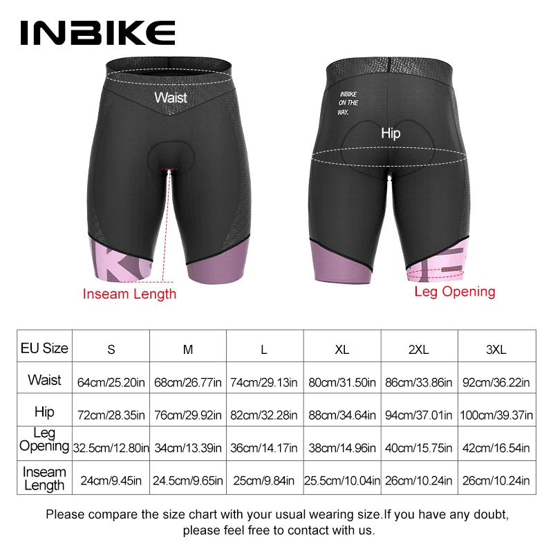 Inbike Cycling Shorts Anti Slip Fabric Men Shorts Breathable Mens Bicycle Riding Short Padded Men Gel Pad Cycling Pants