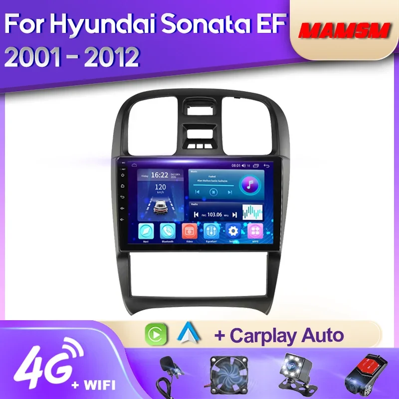 

MAMSM Android 12 Car Radio For Hyundai Sonata EF 2001 - 2012 Multimedia Video Player Navigation GPS 4G Carplay Autoradio No 2Din