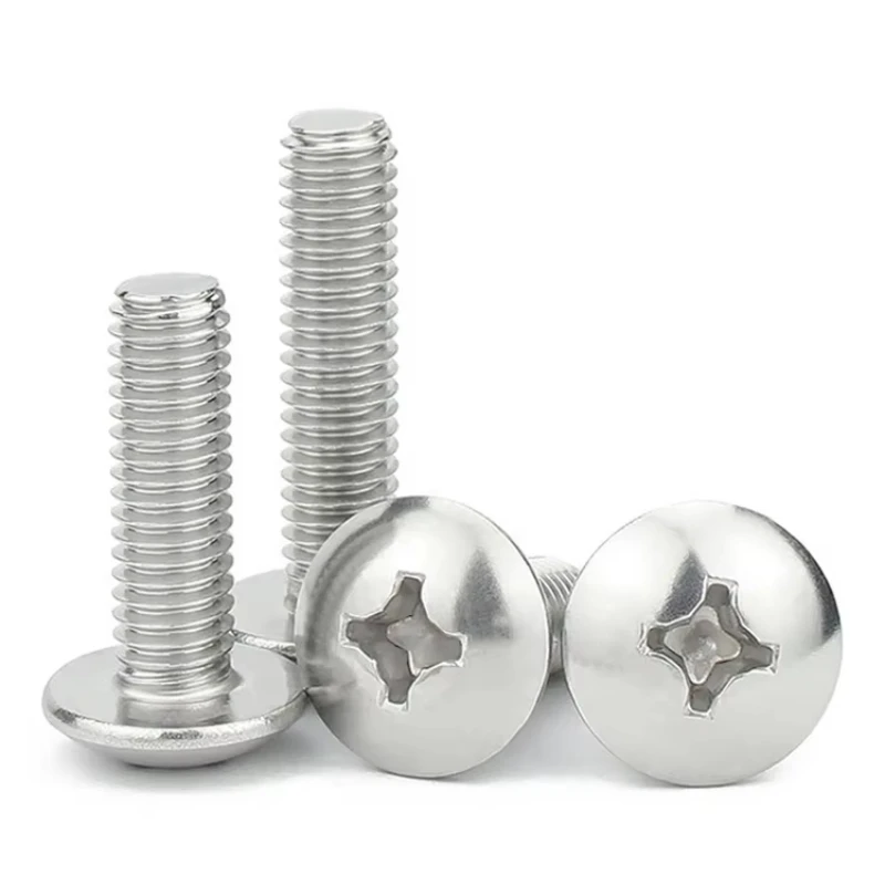 M2 M2.5 M3 M4 M5 M6 M8 304 Stainless Steel Truss Head Cross Screws Cross Mushroom Head Bolt
