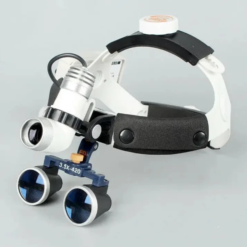 

Magnifier Headlamp 3W LED Surgical Headlight Medical Focus Lamp Surgical Loupes Dentist Tools 2.5/3.5X Binucular Mgnifying Glass