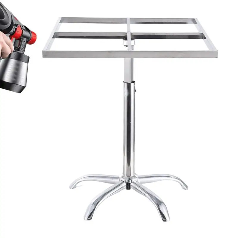 Paint Spraying Stand Adjustable Height Spray Paint Rack In Stainless Steel Detachable Automotive Painting Holder Stable For