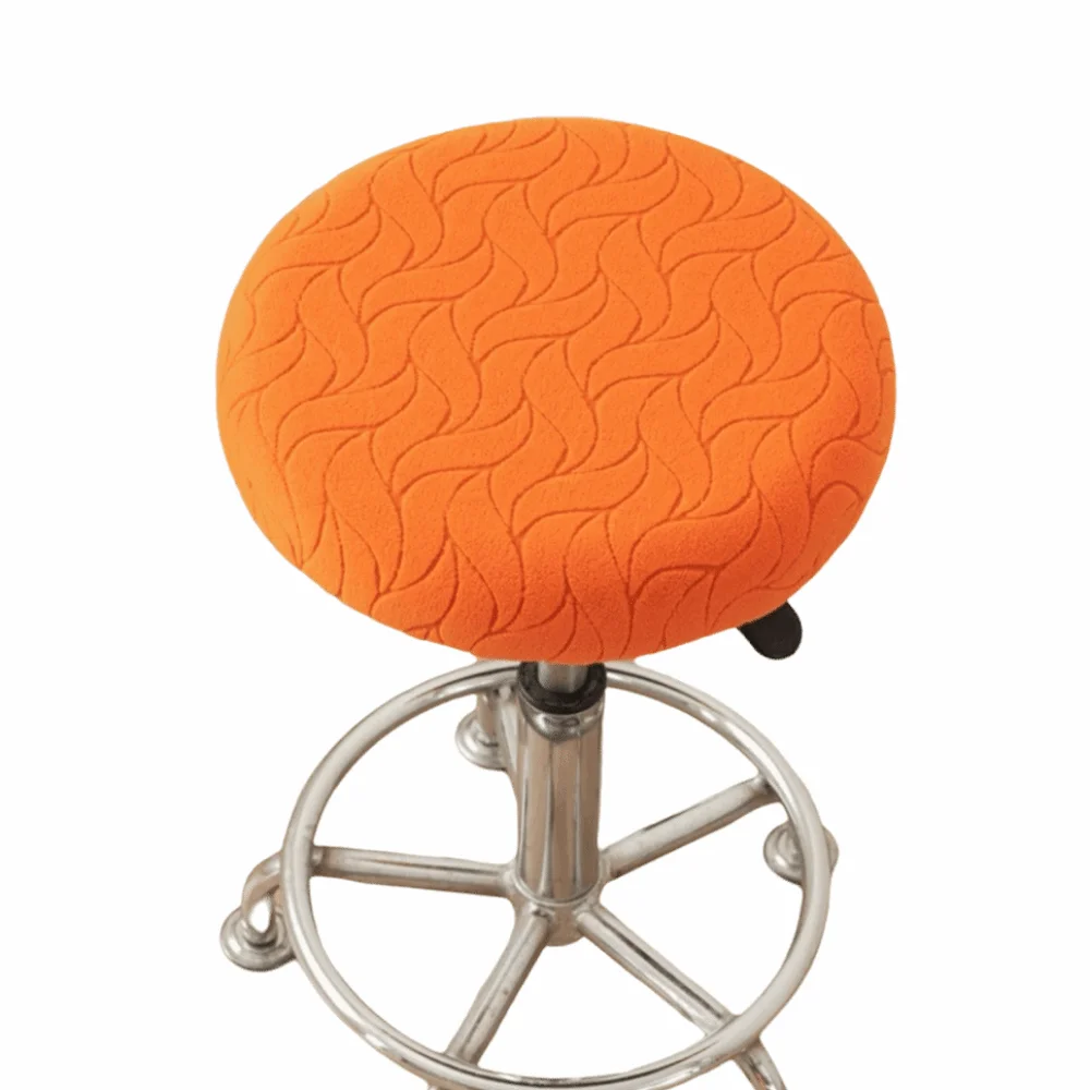 Universal Stretchable Bar Round Stool Cover Soft Breathable Chair Slipcover Elastic Washable Seat Protector Bar Setting