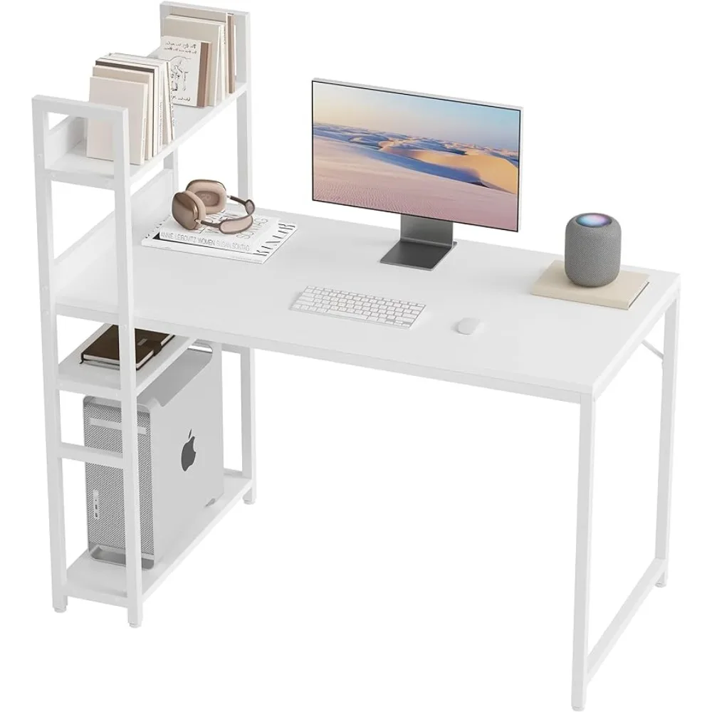 

Computer Desk 40 Inch With Storage Shelves Study Writing Table for Home Office Modern Simple Style Furniture