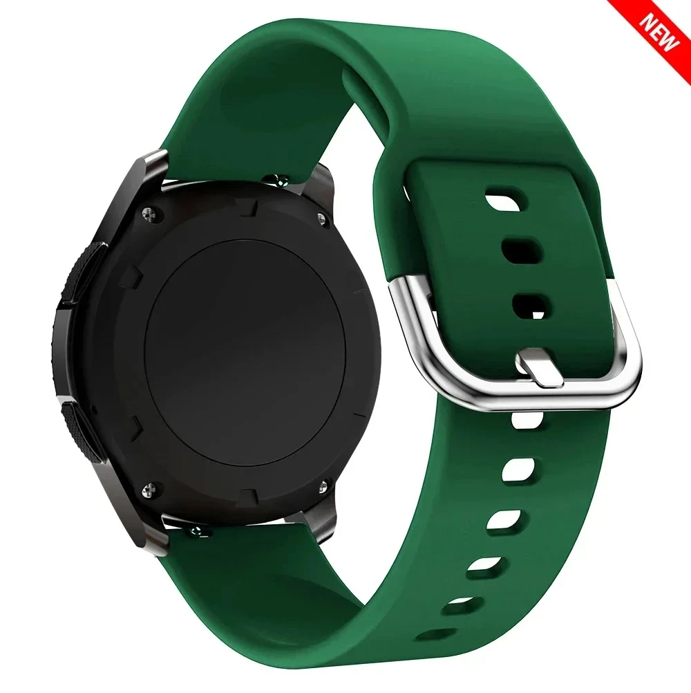 삼성 갤럭시 시계 7/FE/6/5/pro/4 클래식 43-47mm/액티브 2 실리콘 20mm 22mm 팔찌 화웨이 Gt 4-3-2-2e 밴드용 스포츠 스트랩