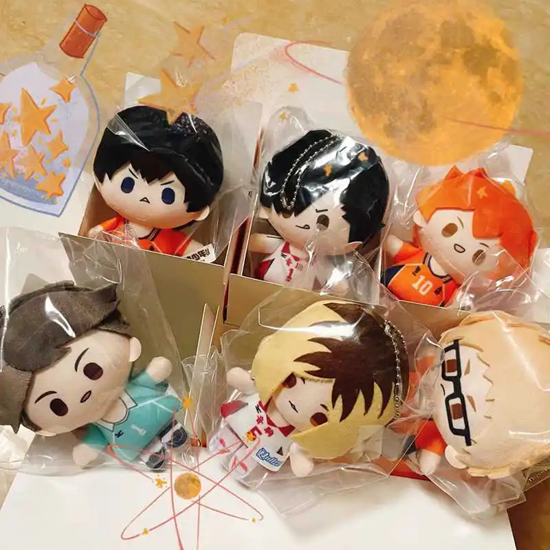 

Haikyuu Mystery Box, мини-кукла серии, слепая коробка Yu Nishinoya Tadashi Yamaguchi Shoyo Hinata, 10 см, коллекционная игрушка-подвеска, подарок для ребенка