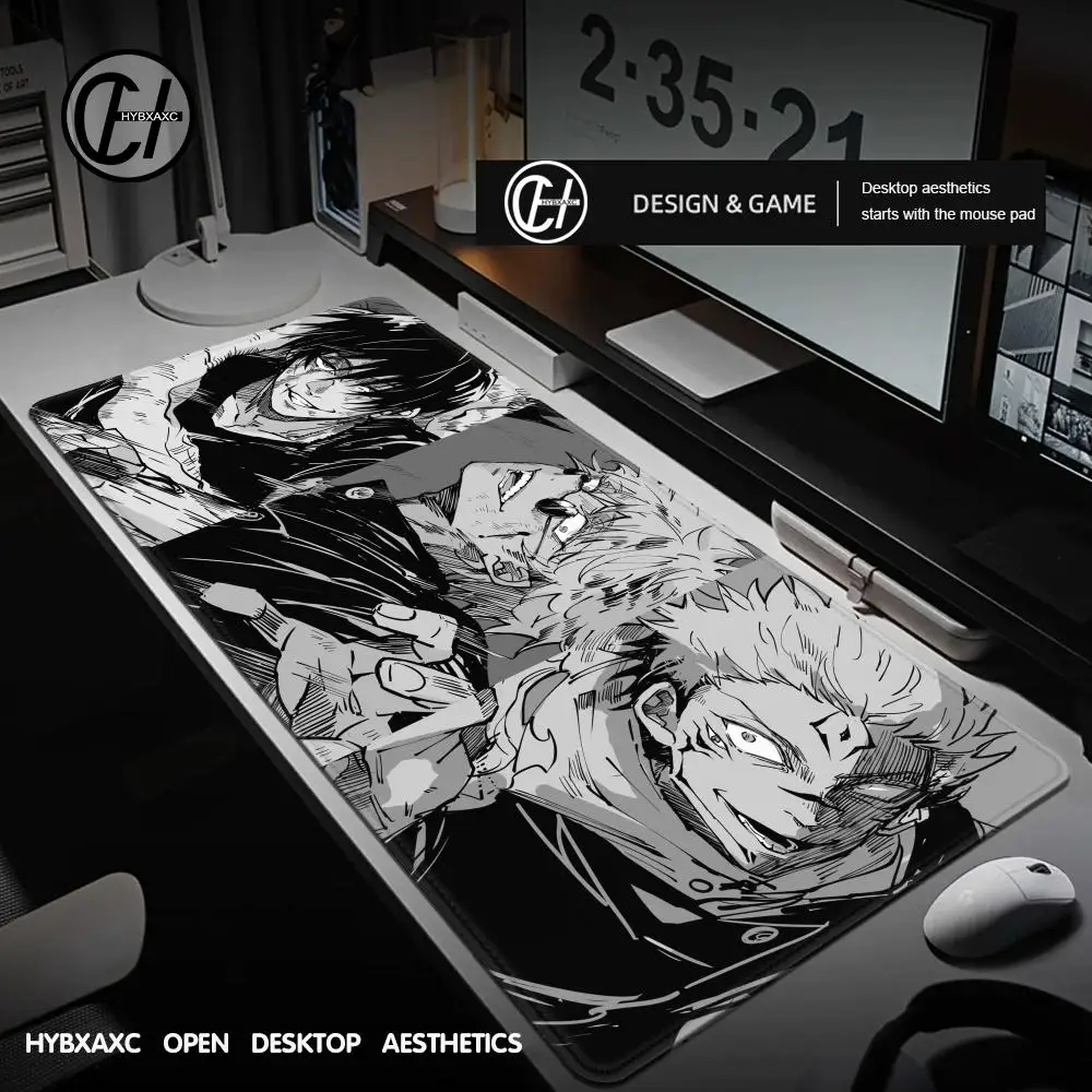 

Anime Jujutsu Kaisen XXL Mouse Pad Office Gaming Accessories Gamer Keyboard Desk Mat Non-Slip Laptop Satoru Gojo Mousepad