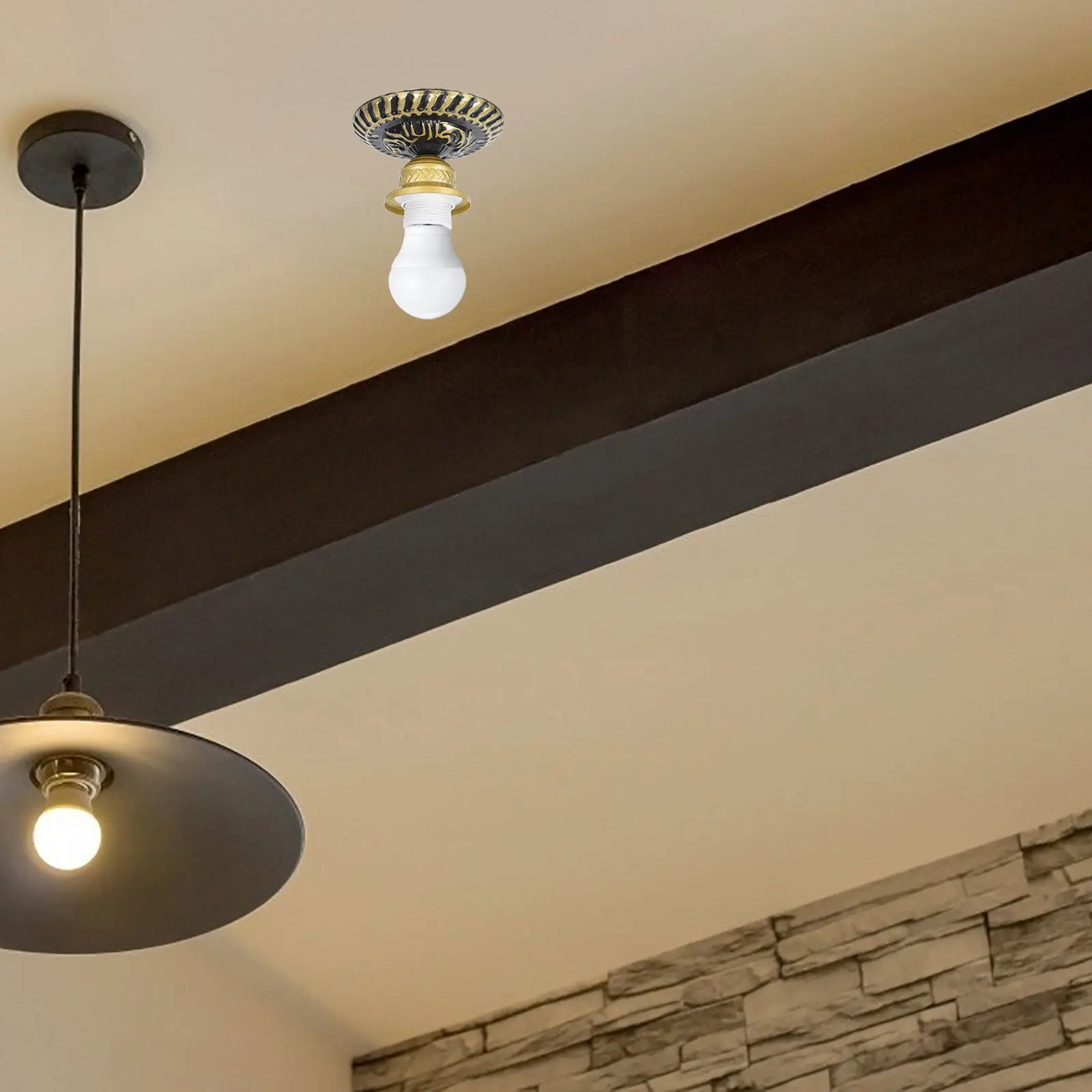 

Комплект из 1 шт. патрона E27 с винтовым креплением, простой и элегантный держатель для светильника для прихожей, кухни, бара, гостиной, домашнего офиса, потолка, стены