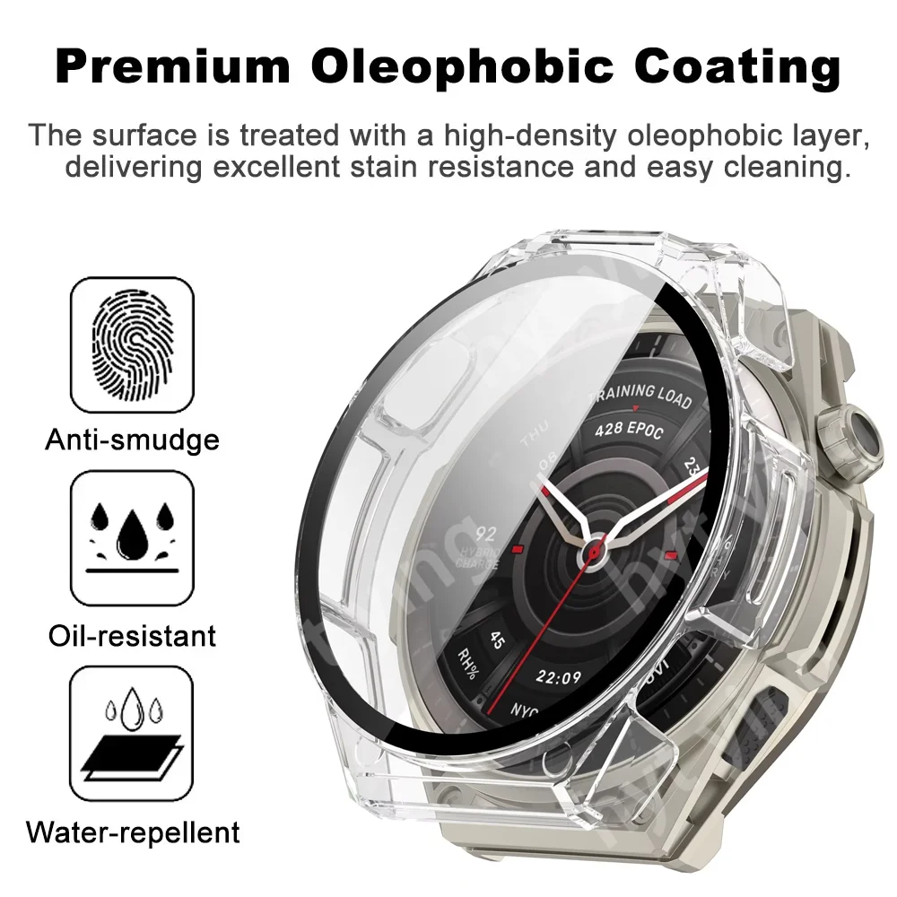 PC Case Glass for Amazfit Balance Ultra Smartwatch Anti-fall Toughened Film Integrated Protective Shell Amazfit Balance 3 Cover