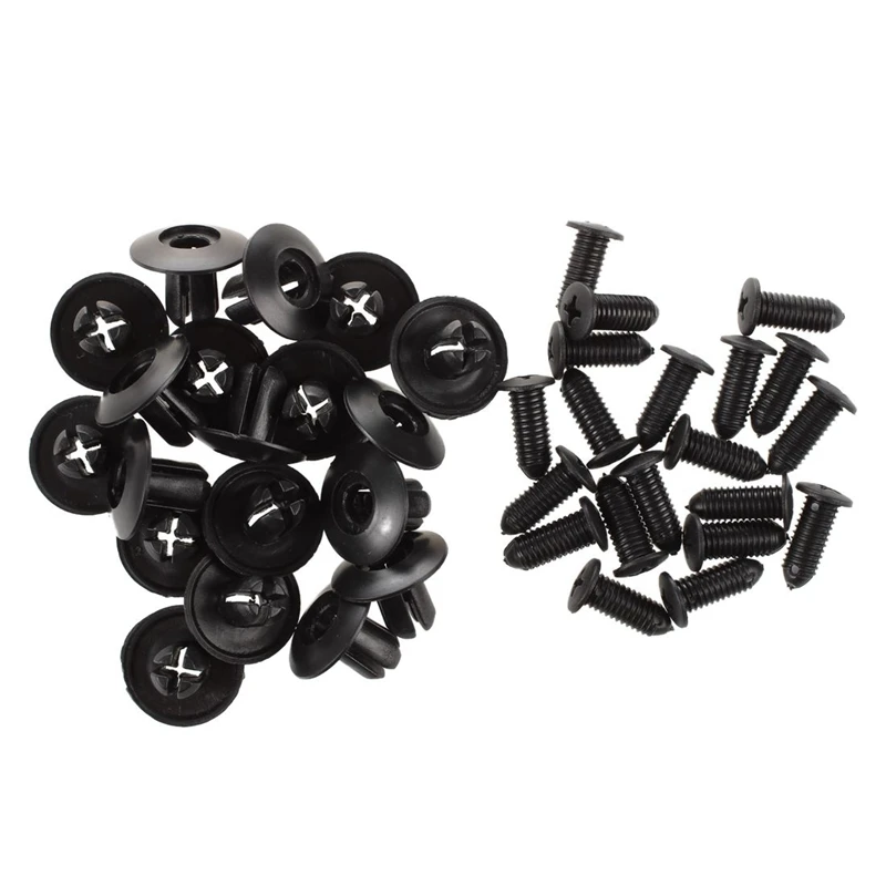 20 Pcs 8Mm Screw Panel Clips Plastic Rivet Black & 1 Pcs 5.5L Fuel Tank Oil Gasoline Petrol Plastic Storage Canister