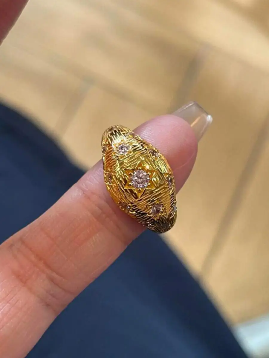 

Винтажное открытое кольцо для женщин с дизайном «Звезда и планета», роскошное, в ретро-стиле, модные ювелирные украшения