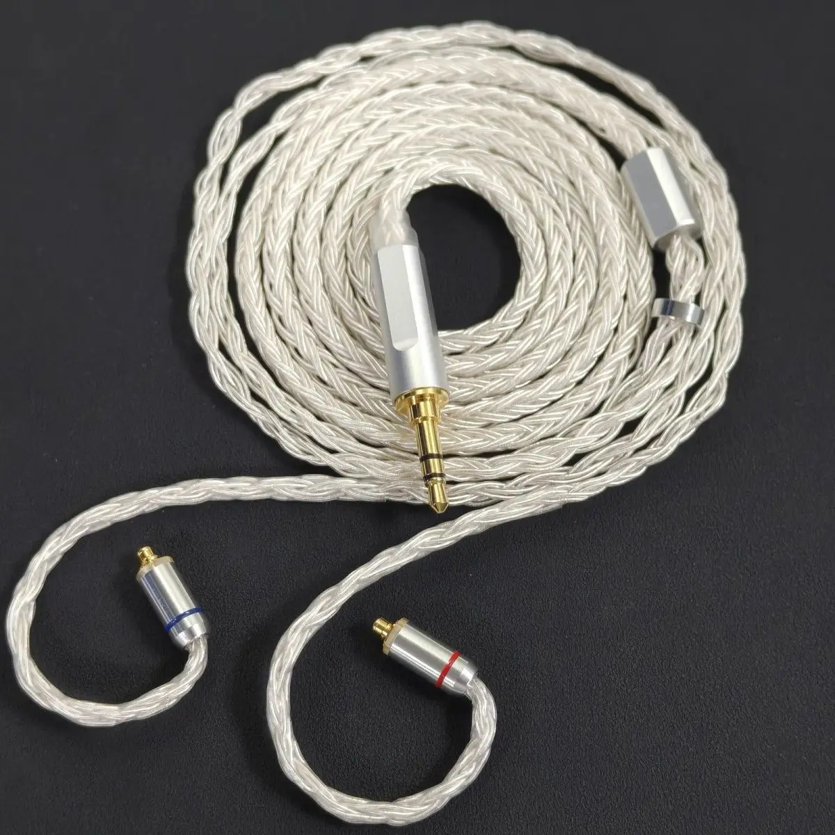 16 Strand MMCX Upgrade Cable Single Crystal Copper Silver-Plated Hifi Cable For SE535 SE215 W40 W60