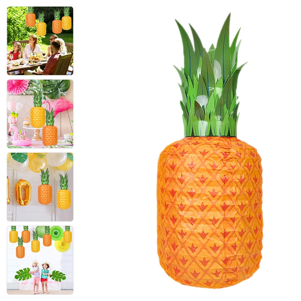 

Outdoor Decor Hanging Pineapple Paper Lanterns Orange Birthday Party Cartoon Decorations