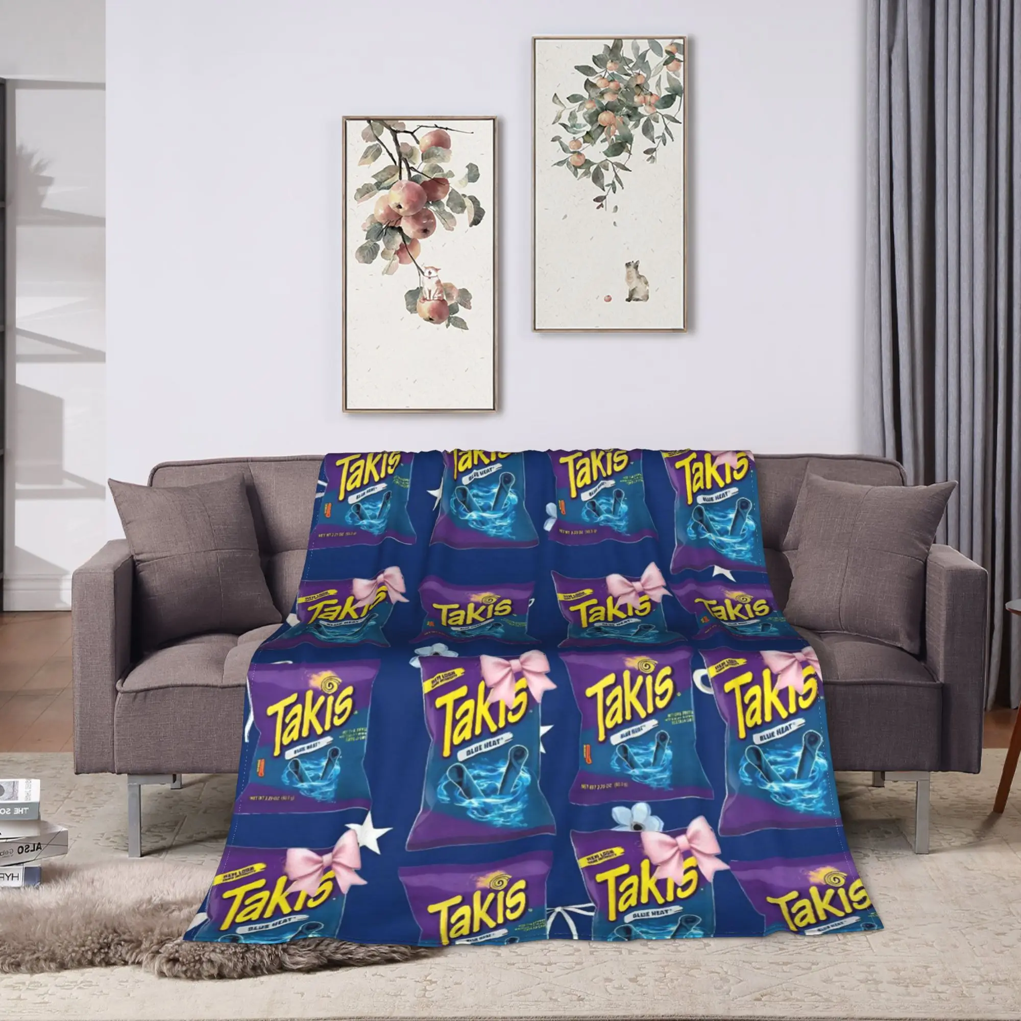 Takis Chili Chips Blanket  Soft Warm Novelty Plush Throw Blanket For Home Decor Picnic Flannel Bedspread Bed Cover