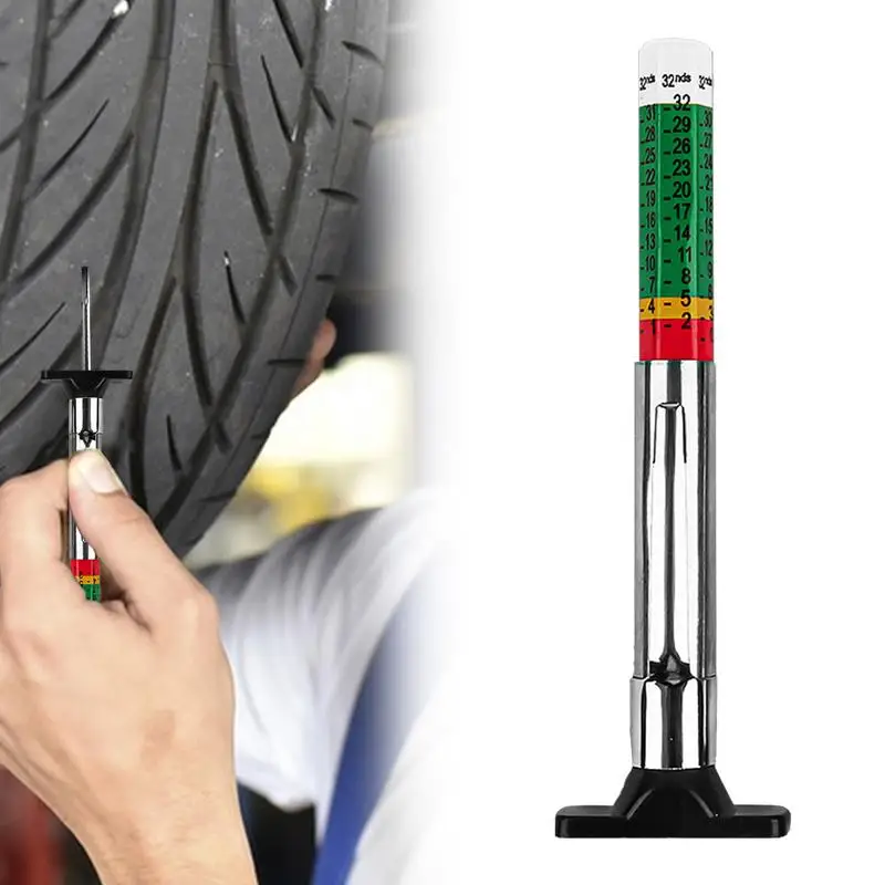 Tyre Tread Depth Measure Gauge Car Tire Color Coded Tread Depth Gauge For Beginners Home And Car Repair Shop Accurate