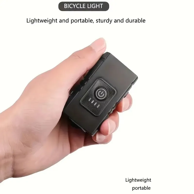 Turn on bike lights LED front USB charging mountain bike headlights flashlight bike scooter image 3