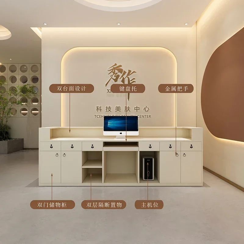 

Стойки регистрации из нержавеющей стали, кассовая стойка, речевые стойки регистрации, офисная стойка Mostrador Recepcion, мебельная стойка