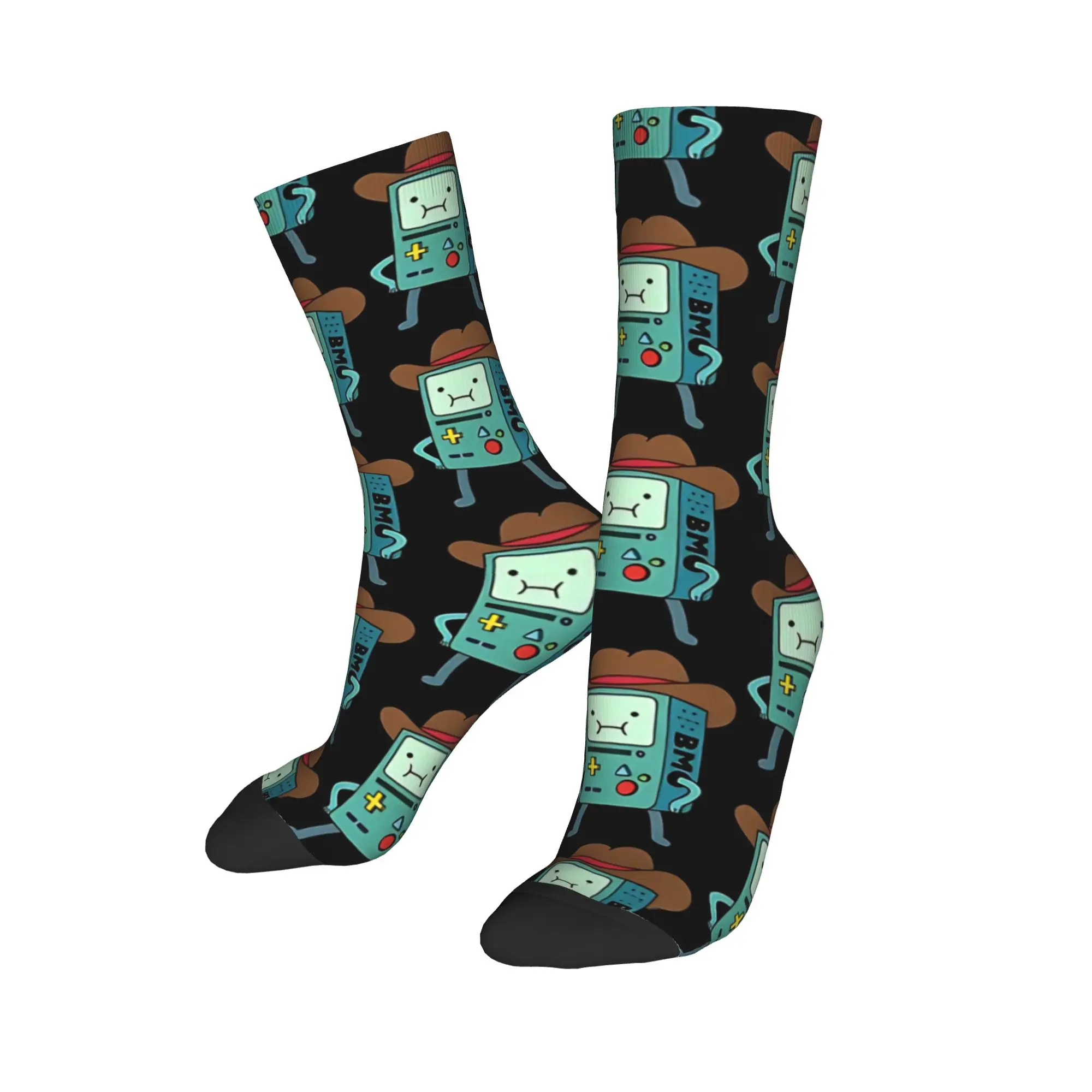 BMO アドベンチャーズソックス秋の時代ストッキング面白い女性男性快適な靴下グラフィックスケートボード抗汗靴下