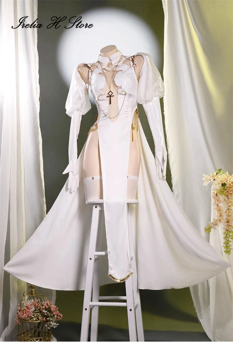 Irelia H Anime Nun PU Sexy Lingeries leather Cosplay Costume Angel Sexy Dress private photo shoots Halloween Costumes