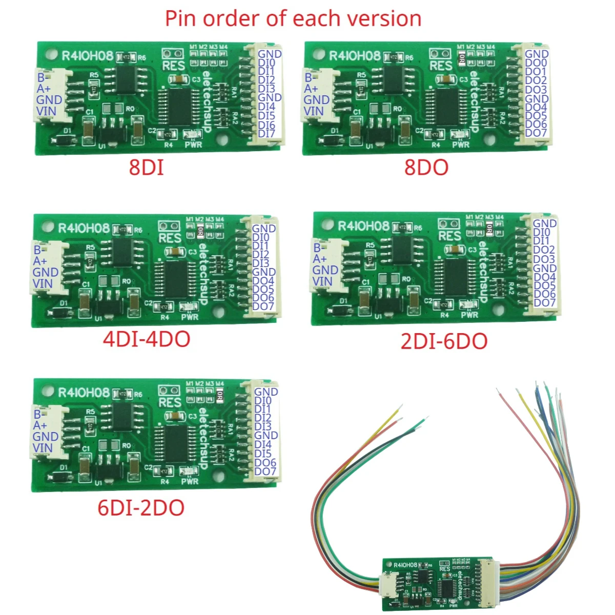 8ch DC 5-24V RS485 modulo multifunzionale DI-DO uscita ingresso digitale NPN PNP Modbus RTU PLC scheda di espansione IO remota