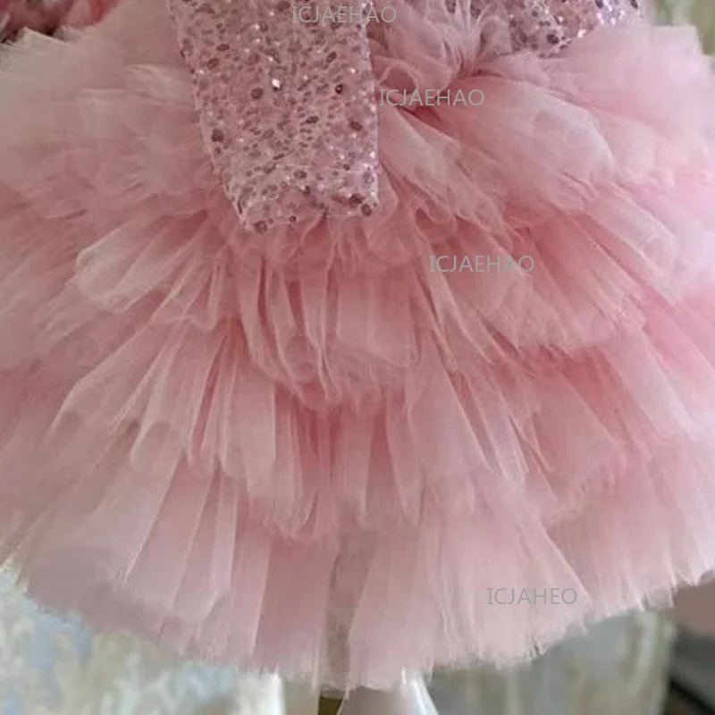 Children Girls Elegant Fashion TutuParty Banquet Wedding Flower Girl Costume Cake Skirt Kids Piano Performance Show Birthday view 6
