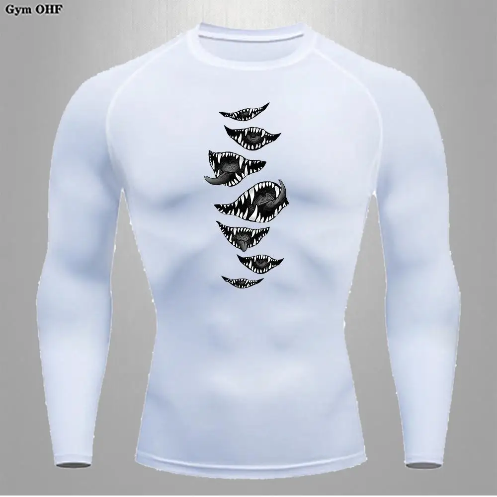 

Мужская компрессионная рубашка Anime Berserk Gut, спортивные облегающие футболки для фитнеса, бега, тренажерного зала, быстросохнущие спортивные топы, Мужская футболка с длинным рукавом