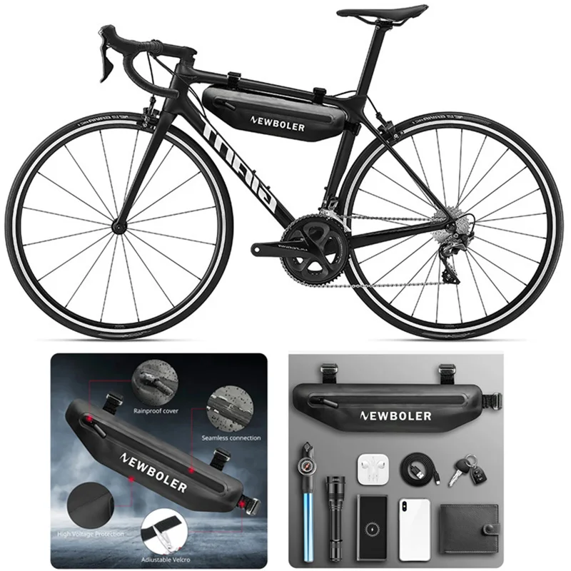

Waterproof Bicycle Top Tube Bag Long Narrow Front Top Frame Bike Bags MTB Mountain Road Cycling Tool Equipment Bag Accessories