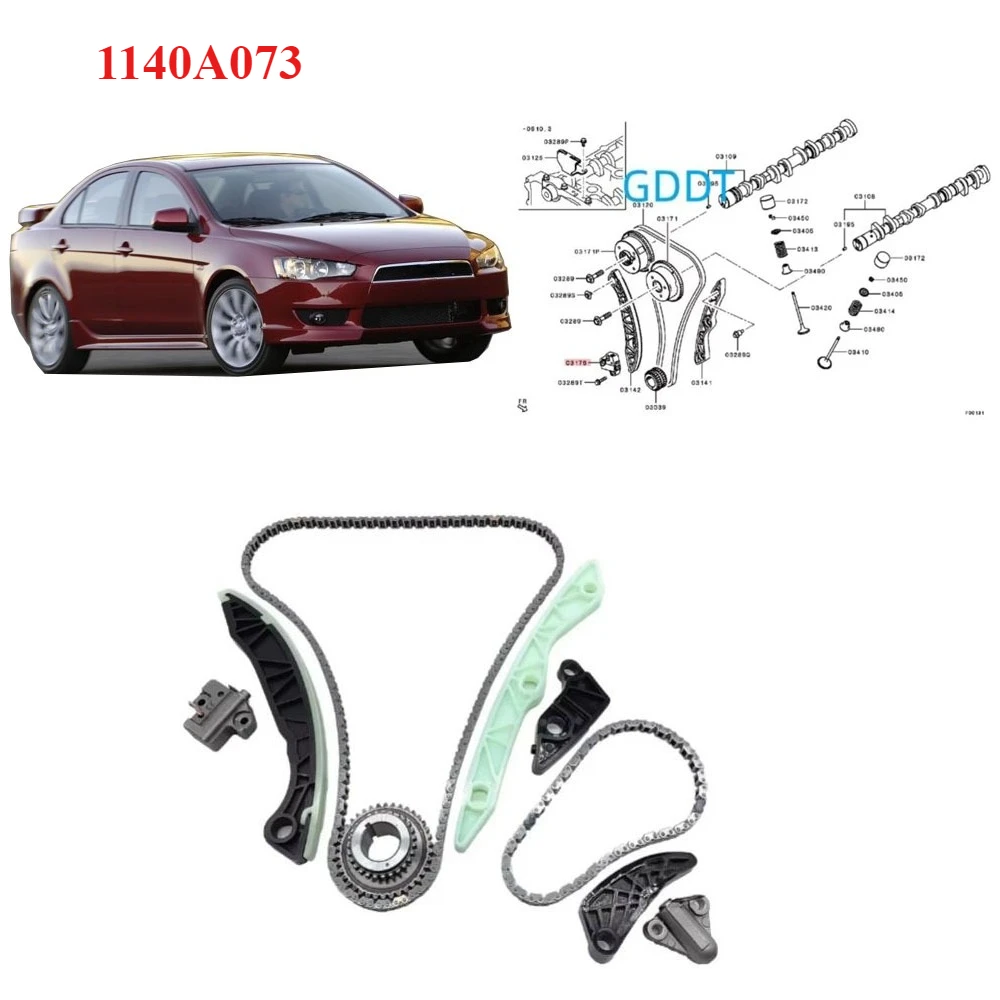 1 Kit 1140A073 4B12 2.4L Engine Timing Chain Tensioner for Outlander CW GF GG Camshaft Engine for Lancer CY Time Guage for Asx