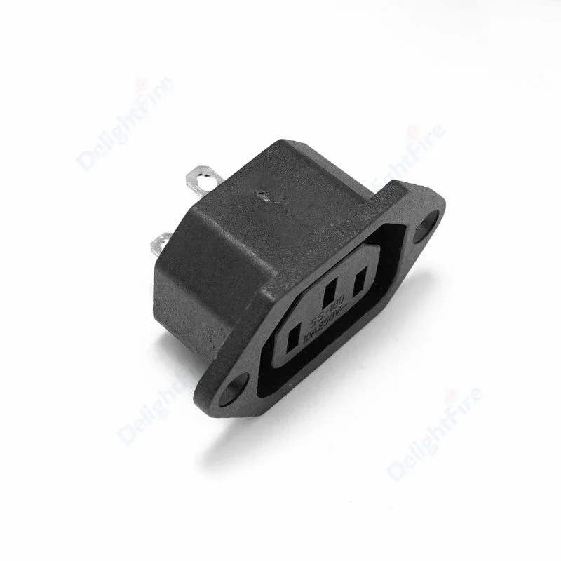 AC Electrical Socket IEC 320 C13 C14 Female Male Plug 3 Pins Screw Type Panel Power Inlet Socket Connector Power Socket