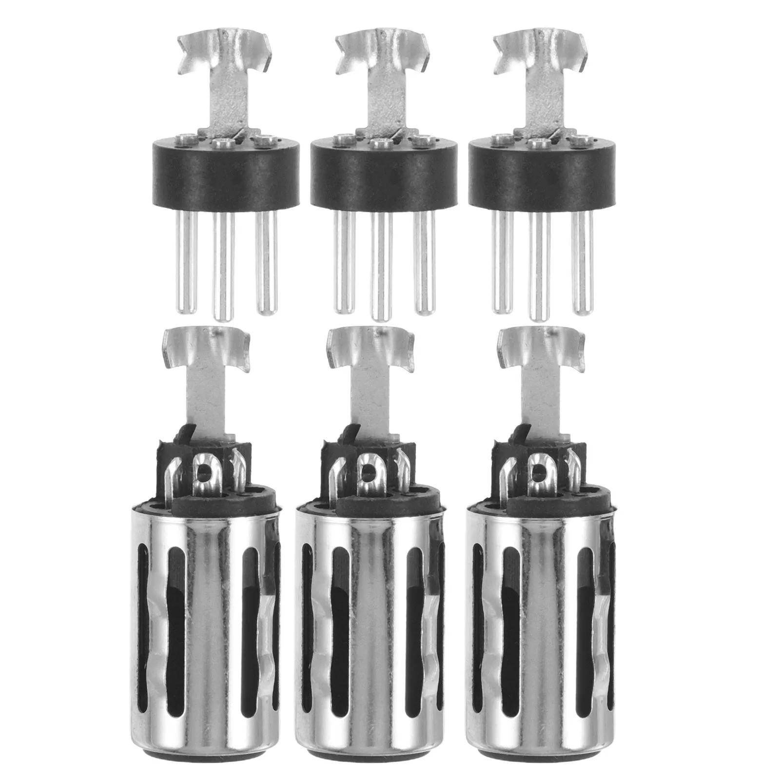 6 Peças Conector XLR Fêmea para Fêmea, Adaptador de Gênero Metálico Reforçado de 3 Pinos para Conectores de Microfone, Equipamentos de Áudio, Sistemas de Som e Música