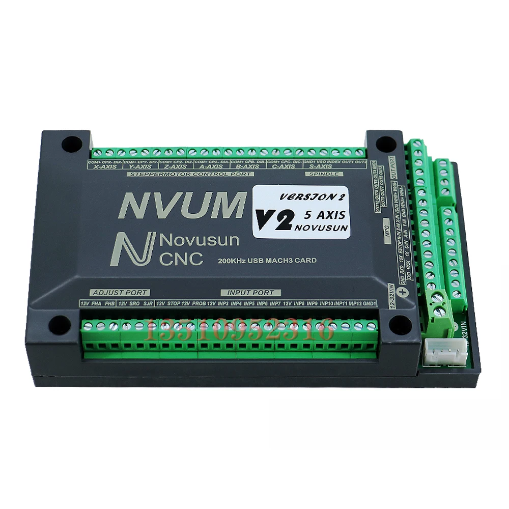 ปรับปรุงใหม่ Mach3-nvum Usb Nvem Ethernet 3-6แกน Cnc Motion ระบบควบคุม + Nvmpg ดิจิตอลจอแสดงผล Handwheel mpg