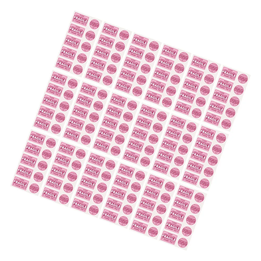 

50 Sheets Fragile Warning Labels Practical Self-Adhesive Shipping Packing Stickers for Cargo Transport Fragile Warning Labels