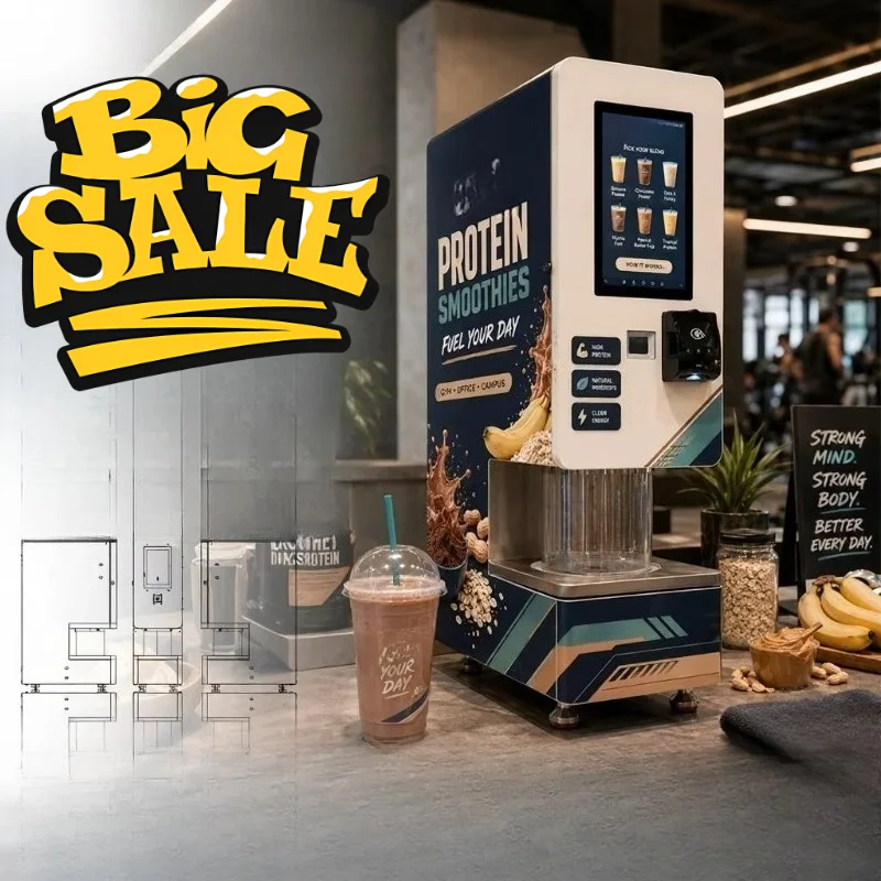 Customized Protein Smoothie Vending Machine Automatic Shake Mixing System Smart Self Service Beverage Dispenser for Gym Cafe