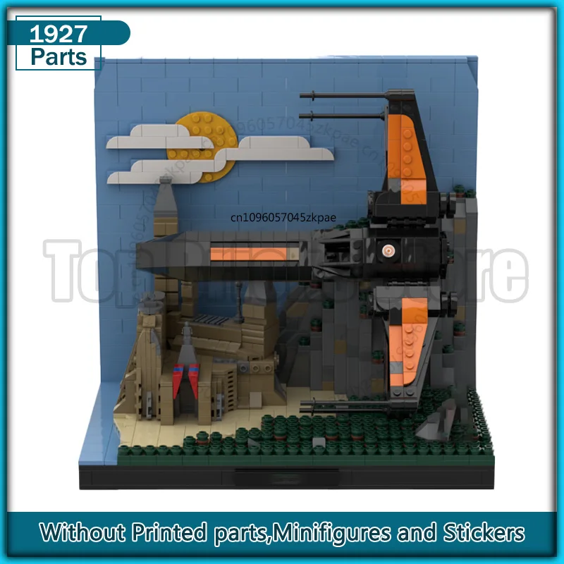 Episode Modulaire Display Serie Film Ruimteschip Starfighter MOC Bouwsteen Diorama Creatief Educatief Model Bakstenen Sets Speelgoed