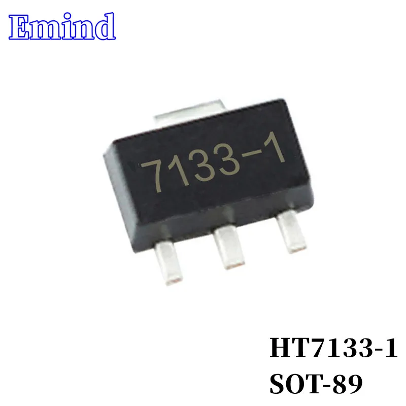 

100/200/500/1000/2000Pcs HT7133-1 7133-1 LDO SMD Low Dropout Regulator SOT-89 Low Power 3-terminal Regulator