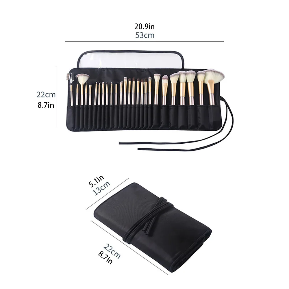 Makeup Brush Storage Case with Folding Design, Portable and Waterproof Travel Organizer