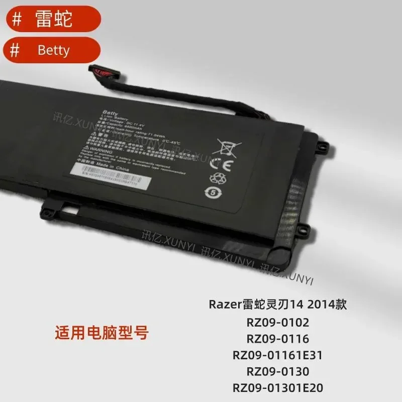 for Razer Blade 14 Betty RZ09-0116/0102/0130  Battery Laptop battery