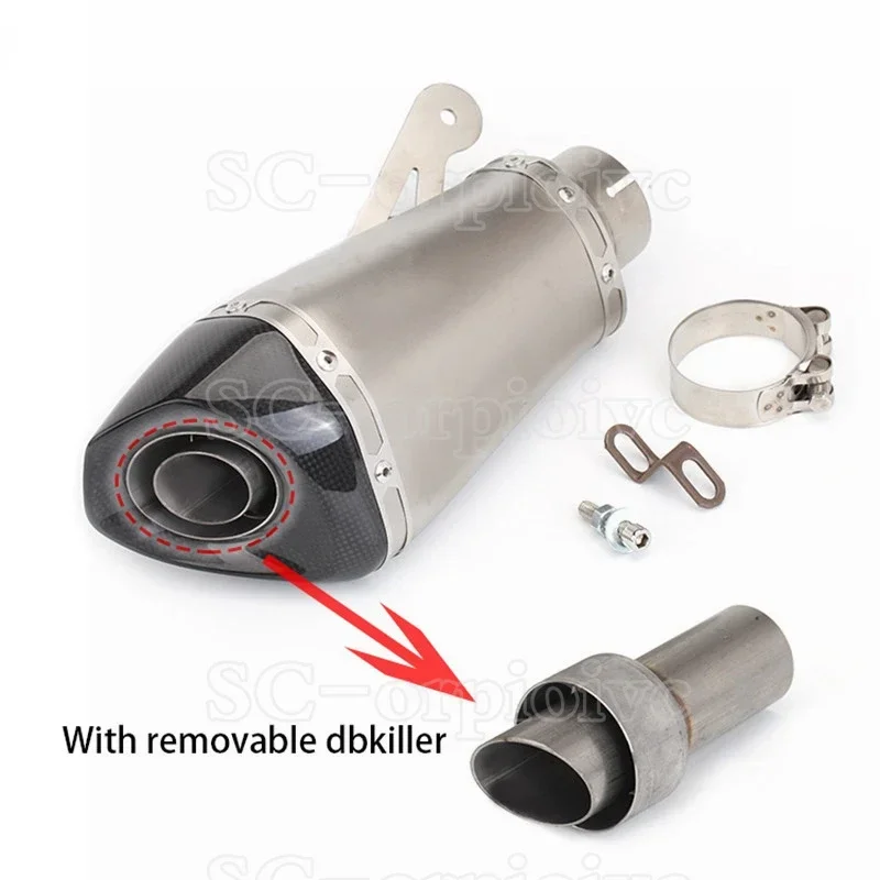 Inlet 51mm 60mm 65mm Slip-on Motorcycles Exhaust Muffler with DB Killer Eacape Moto For BMW S1000RR 2010-2014 S1000R 2010-2016