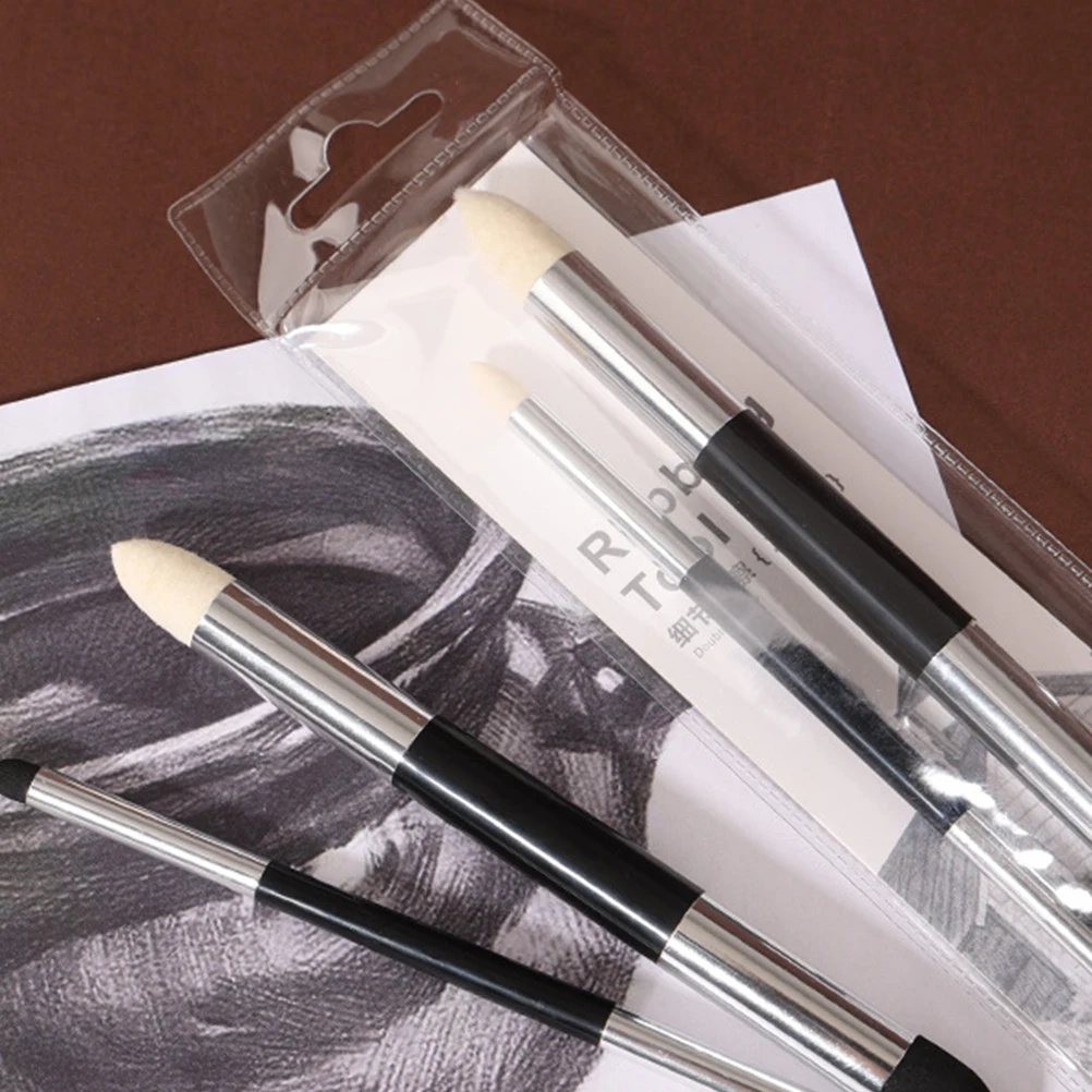 

2pcs Blending Paint Diy Sponge Painting Sketch Smudge Erase Tool Art Paint Brushes Graffiti Sponge Tools Dual Tip Pen Durable