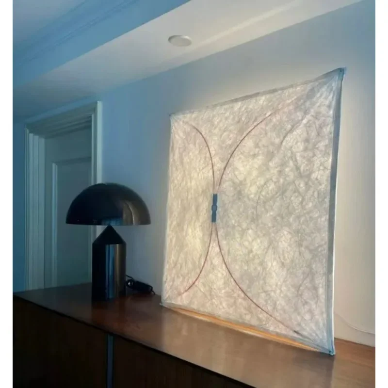 

Настенный светильник в скандинавском стиле, дизайнерский светодиодный квадратный настенный светильник для гостиной, спальни, дома, минималистичный тканевый настенный светильник для коридора