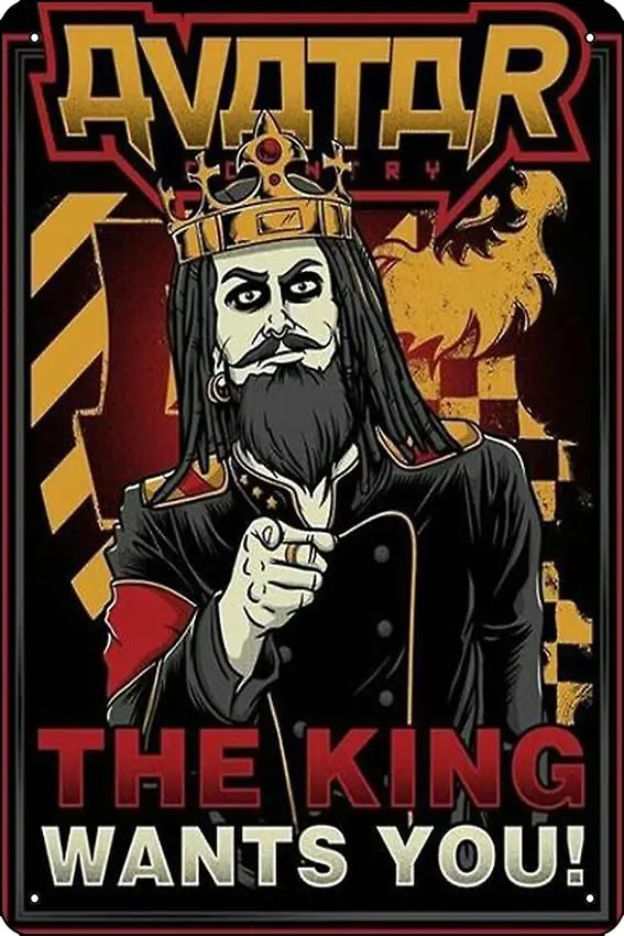 1p,Oedrtqi Avatar Band Poster Funny Metal Tin Sign for Home 