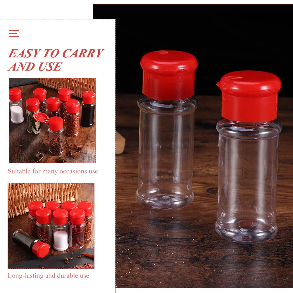 8 Pcs Kitchen Sauce Bottle Castor Multipurpose Condiment Jar Sugar Jars Red Seasoning