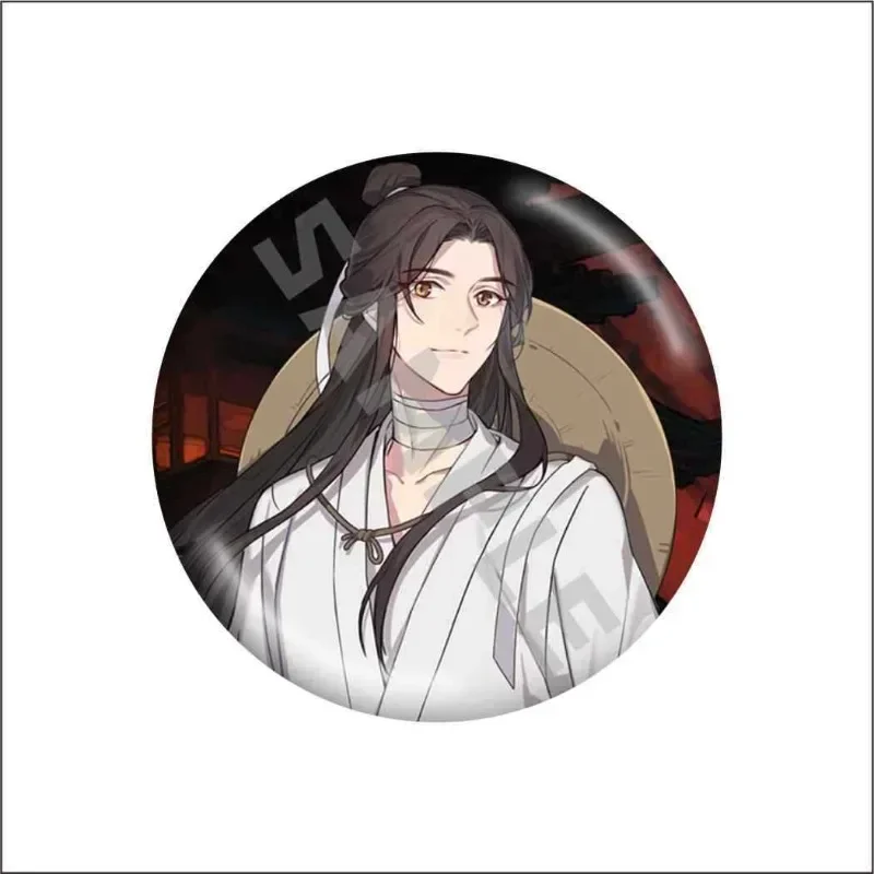 New Anime Heavenly God Blesses The People Tian Guan Ci Fu Keychain Xie Lian Hua Cheng Transparent Pendant Brooch Badge Jewelry